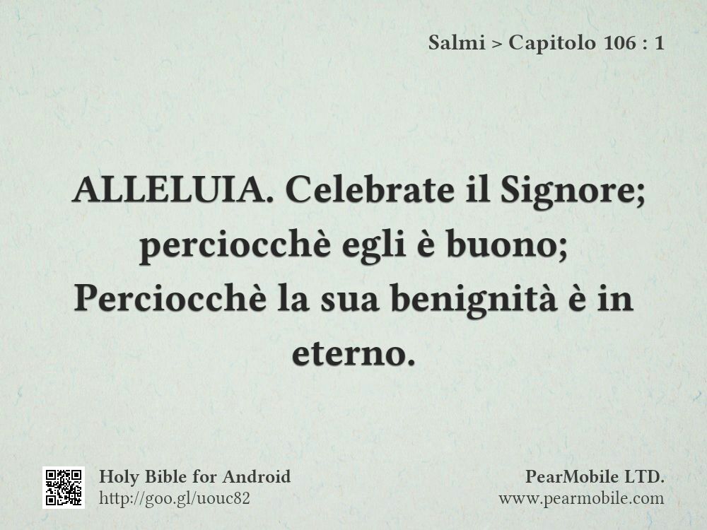 Salmi, Capitolo 106:1
